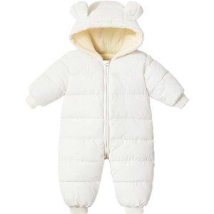 Infant Snowsuit Baby Bear Suit  Winter Coat Hooded Jumpsuit for Boys Girls